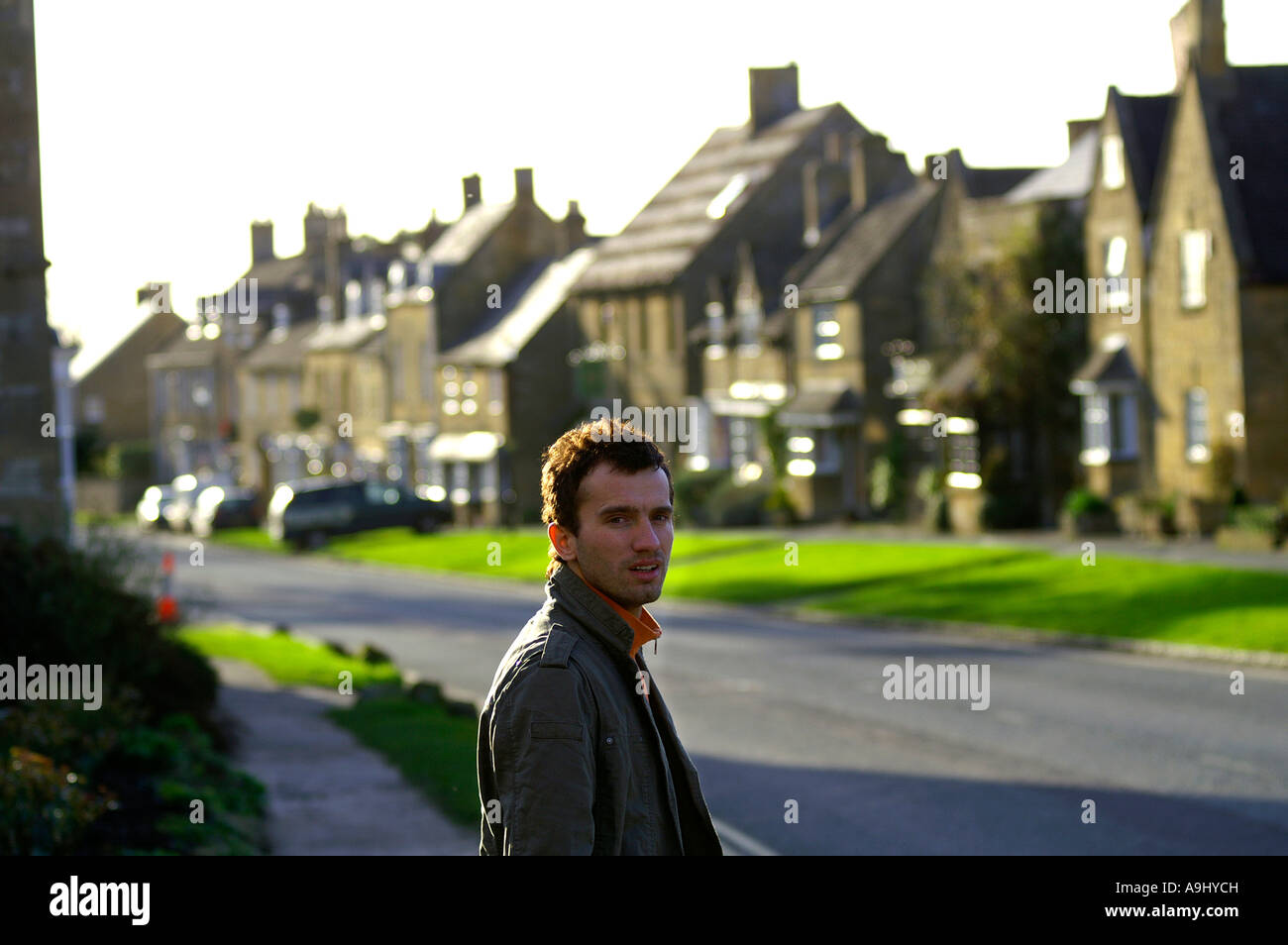 Tourist in Broadway Dorf in Cotswolds, Worcestershire. UK Stockfoto