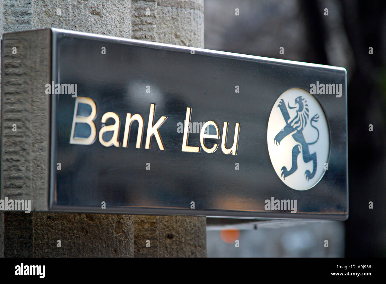 Schweiz-Zürich-Private banking Bahnhofstrasse Bank Leu Stockfoto