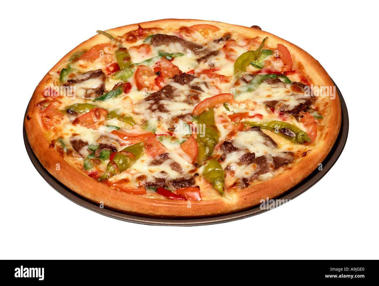 dünne italienische pizza Stockfoto