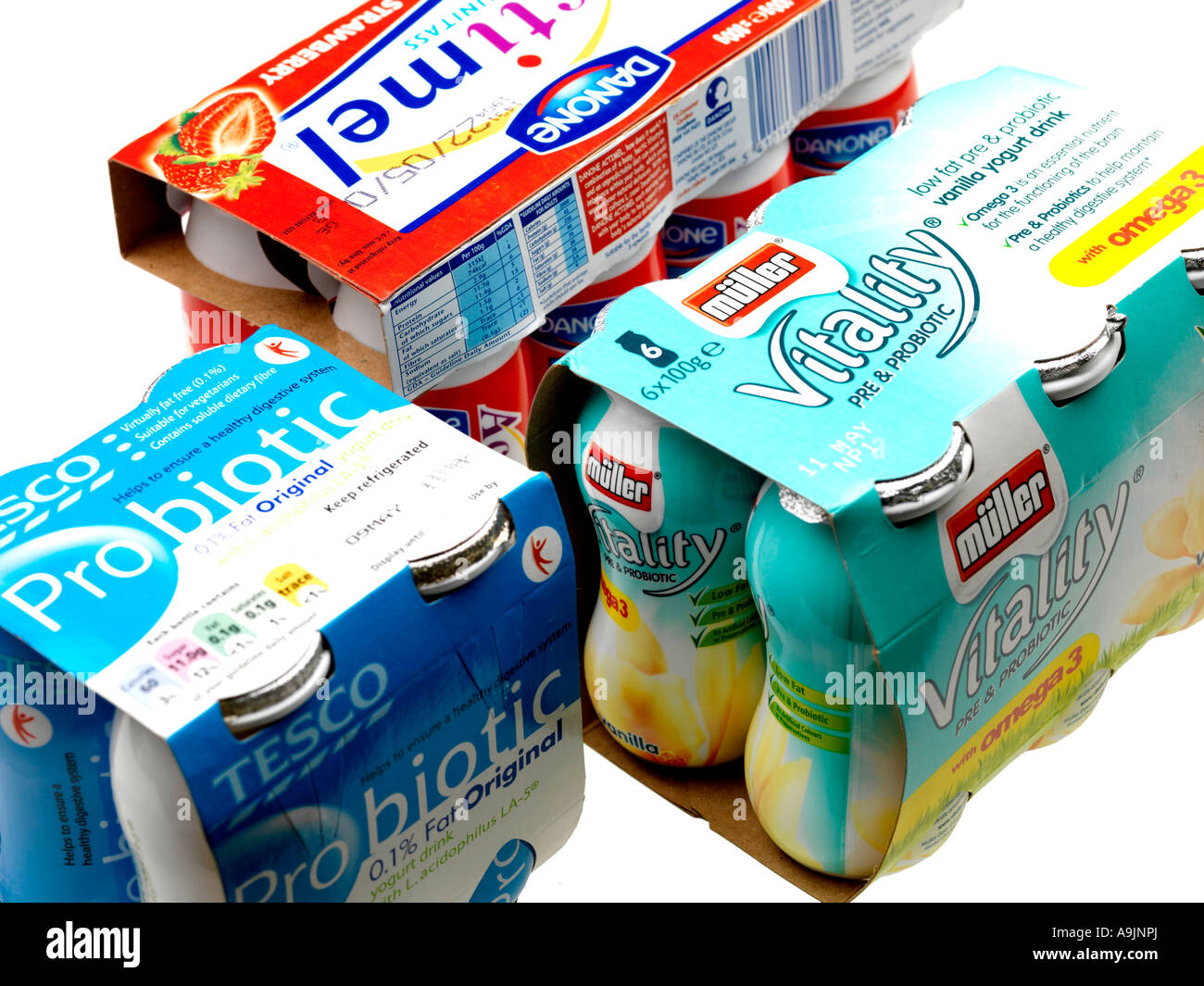 Probiotischen Joghurt Drinks Stockfotografie - Alamy