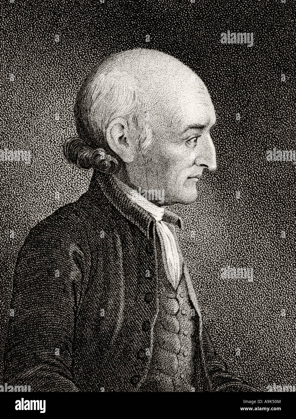 George Wythe, 1726 - 1806. Amerikanischer Staatsmann und Gründungsvater. Stockfoto