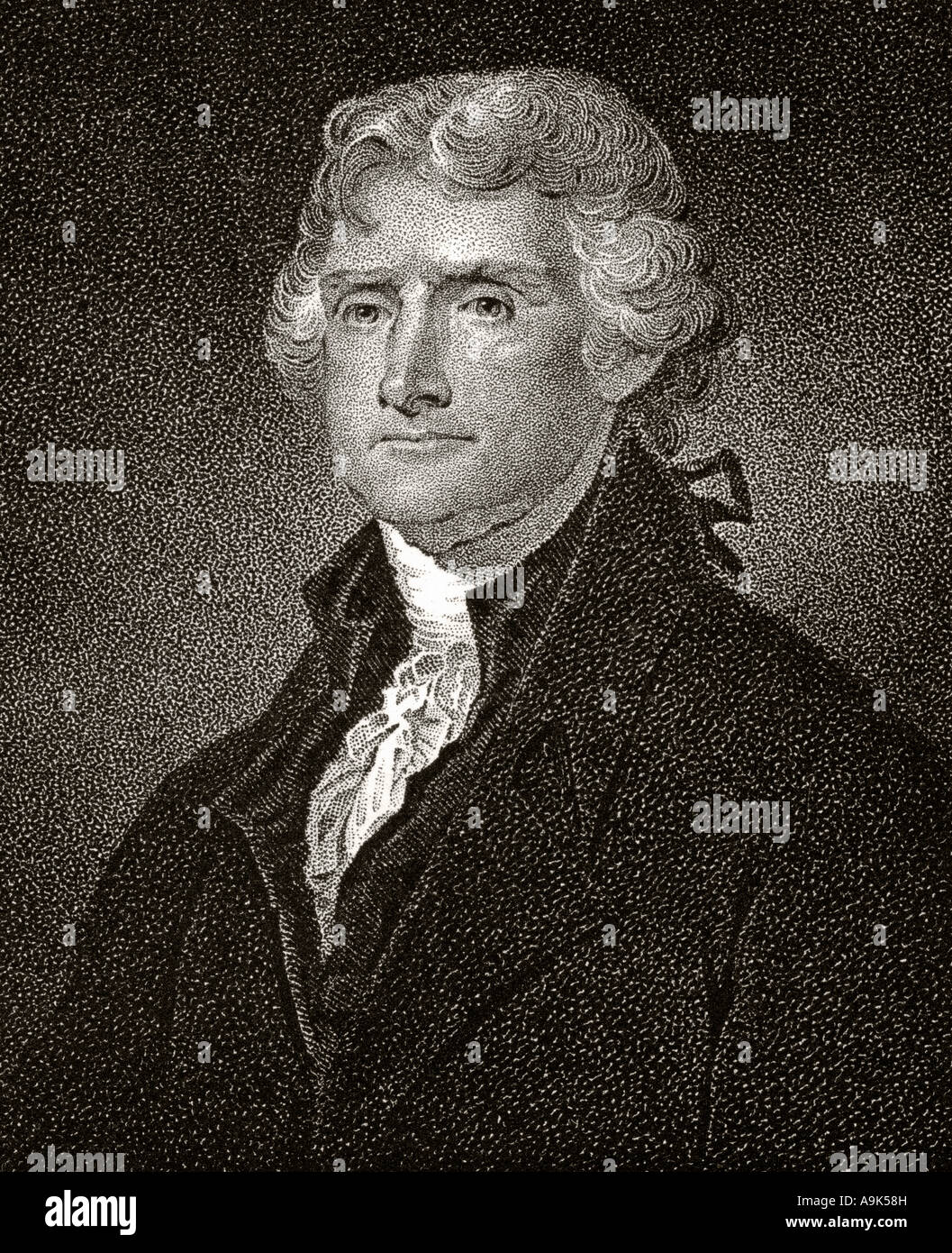 Thomas Jefferson, 1743 - 1826. Amerikanischer Staatsmann und Gründungsvater. Stockfoto