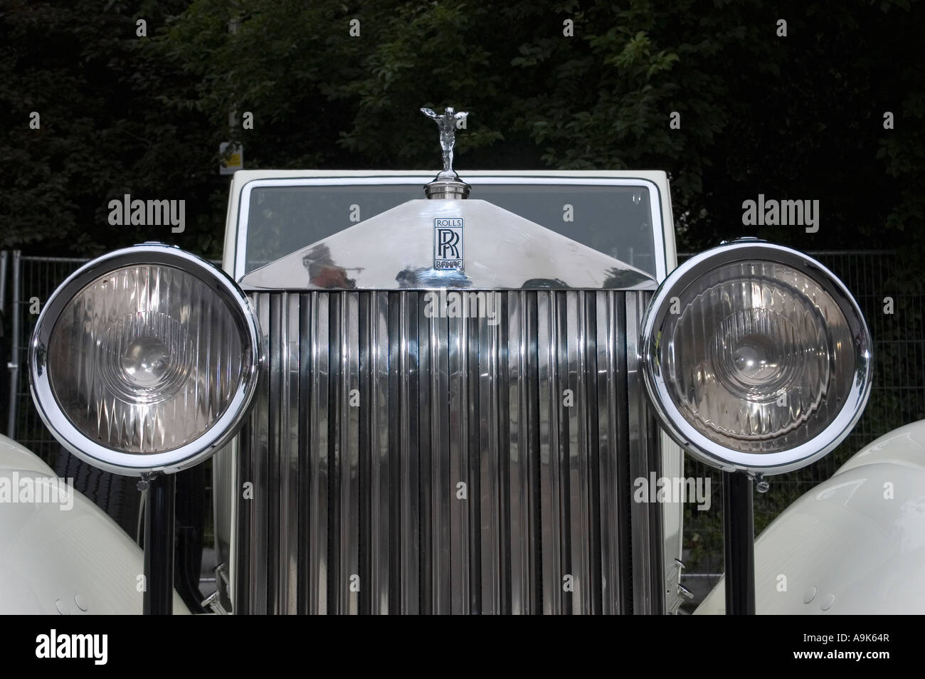 Detail eines Jahrgangs Rolls-Royce Auto hautnah Stockfoto