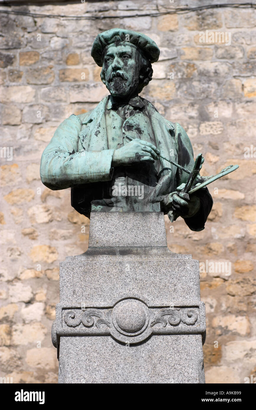 Denkmal für Charles Daubigny Auvers Sur Oise Frankreich Stockfoto