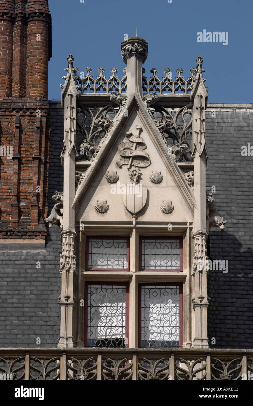 Ein Fenster im Musée de Cluny Paris Frankreich Stockfoto