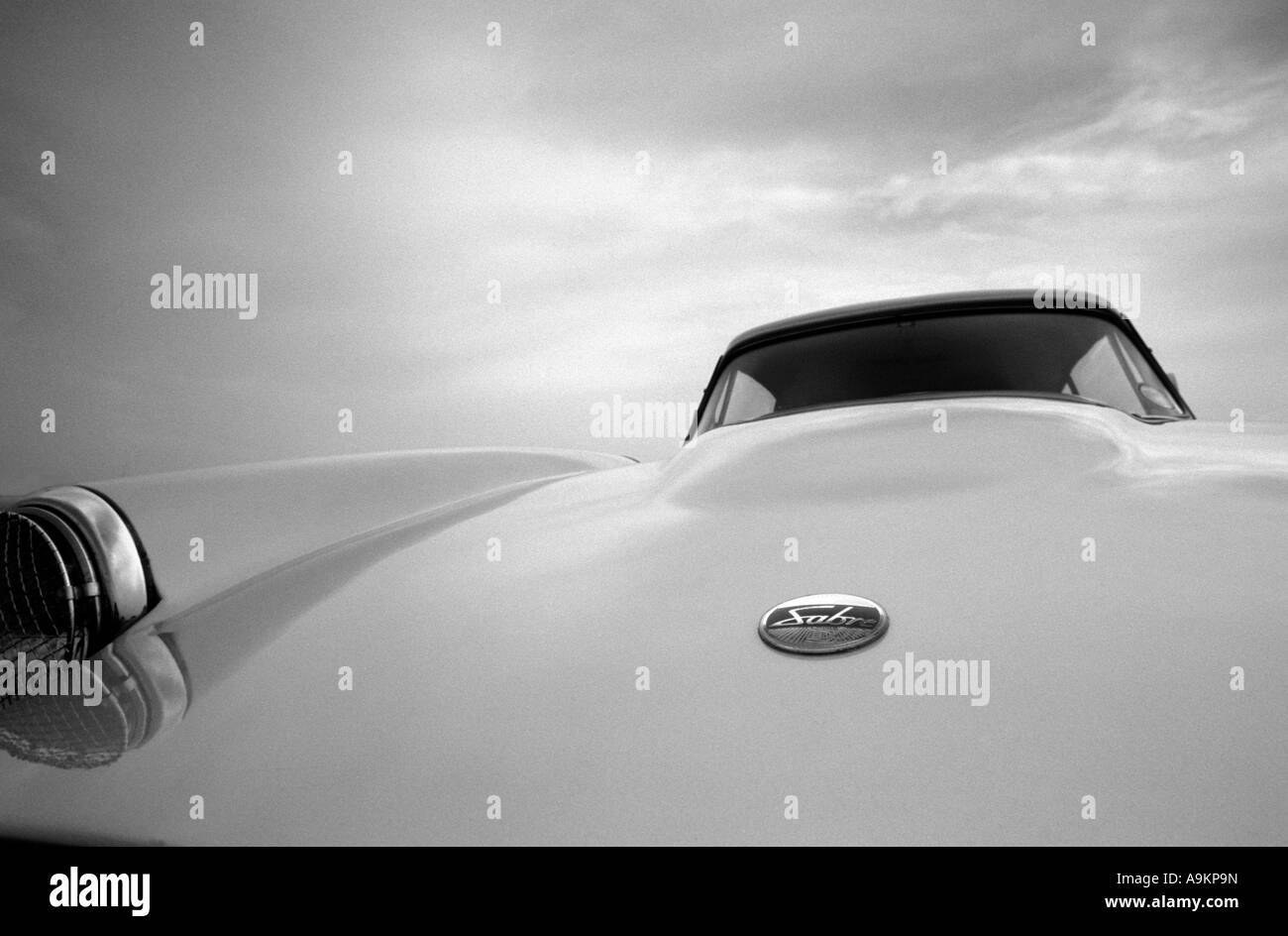 Reliant Sabre. 1961 bis 1966 gebaut. Englischer Automobilhersteller 1934 auf. Reliant Auto Abzeichen Marke britischen Maker Motiv Auto Stockfoto