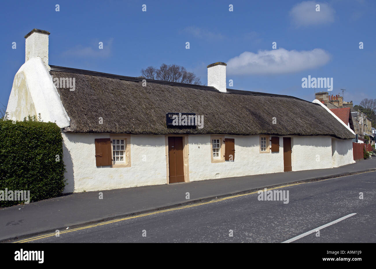 Robert Burns Cottage in Alloway Schottland Stockfoto
