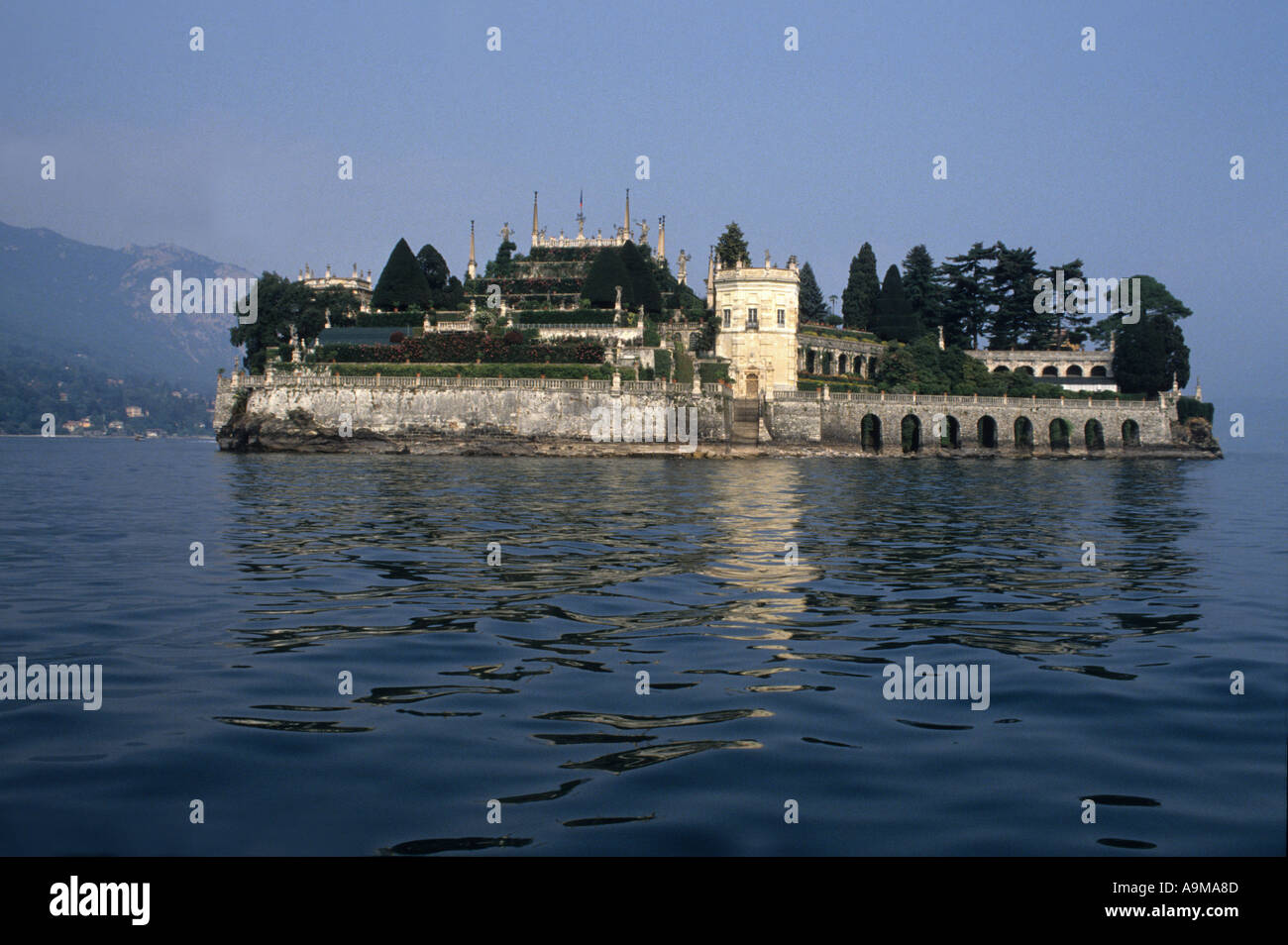 Blick auf die Isola Bella in der Nähe von Stresa Lago Maggiore Piemont Italien Europa Stockfoto