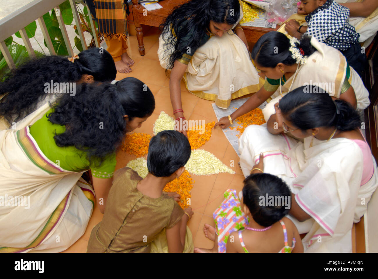 ONAM FEIERN IN KERALA Stockfoto