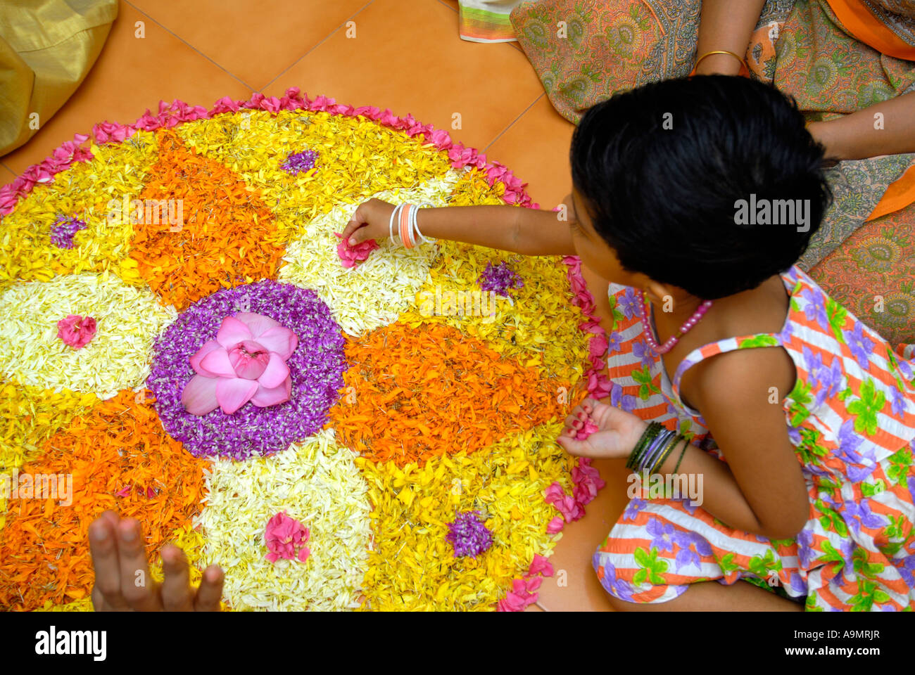 ONAM FEIERN IN KERALA Stockfoto