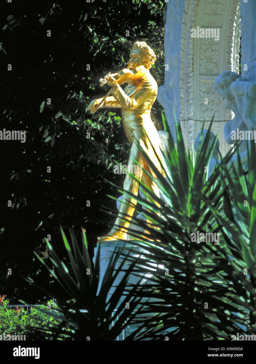 Statue von Johann Strauss Wien Stockfoto