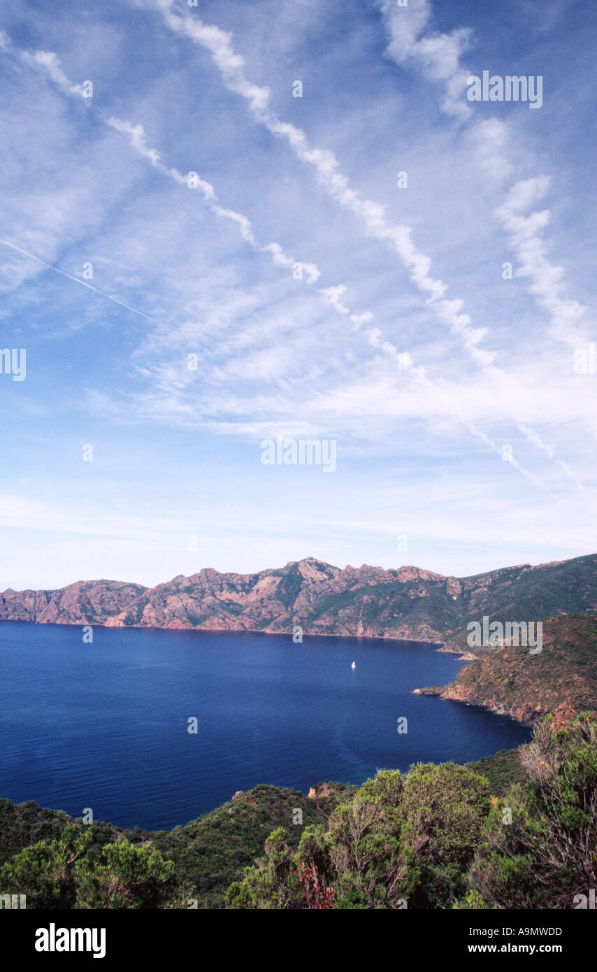 Girolata Trek - Corsica Frankreich Stockfoto