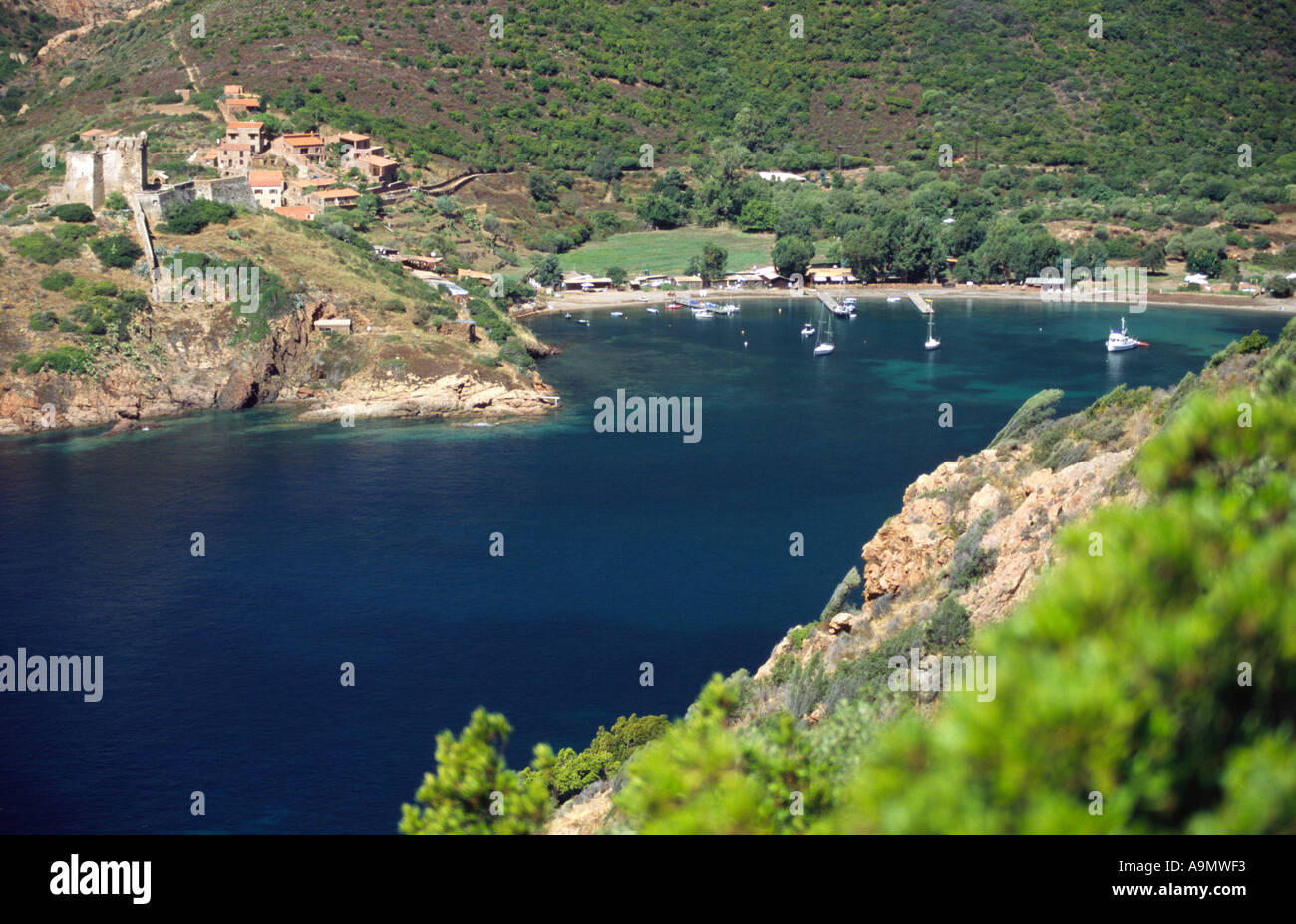 Girolata, Corsica Frankreich Stockfoto