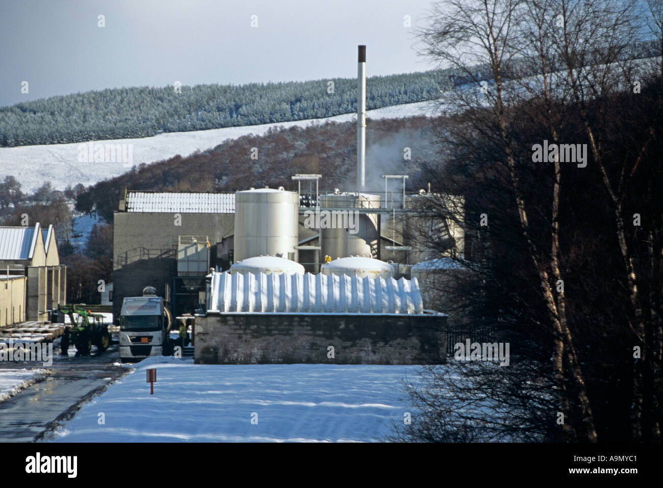 TOMINTOUL MORAY SCHOTTLAND GROSSBRITANNIEN Februar Tomintoul-Glenlivet Distillery Ballindalloch in der Speyside Region in Schottland gegründet 1964 Stockfoto