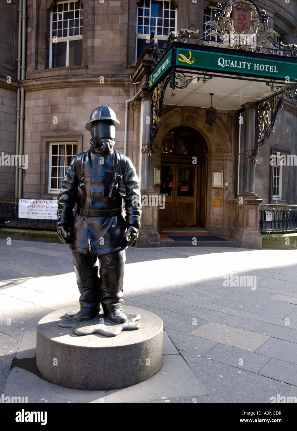 Das Firemens Denkmal Gordon Street, Glasgow, Schottland. Stockfoto