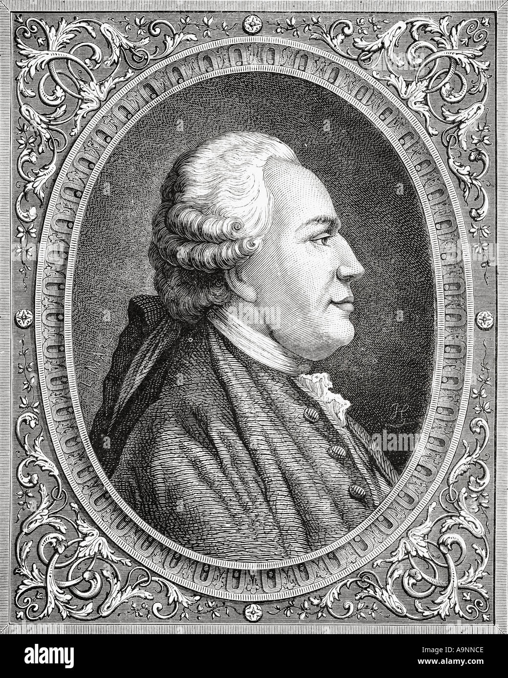Franz Anton Mesmer, 1734 - 1815. Wiener Psychiater, der die Theorie des tierischen Magnetismus gebracht. Stockfoto