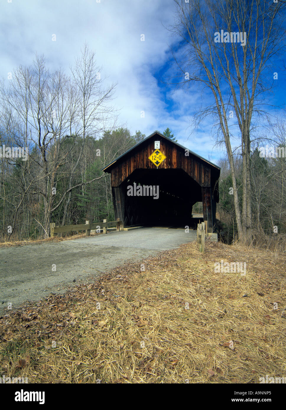Martins Mühle oder Martinsville Covered Bridge befindet sich in Hartland Vermont USA VT Stockfoto