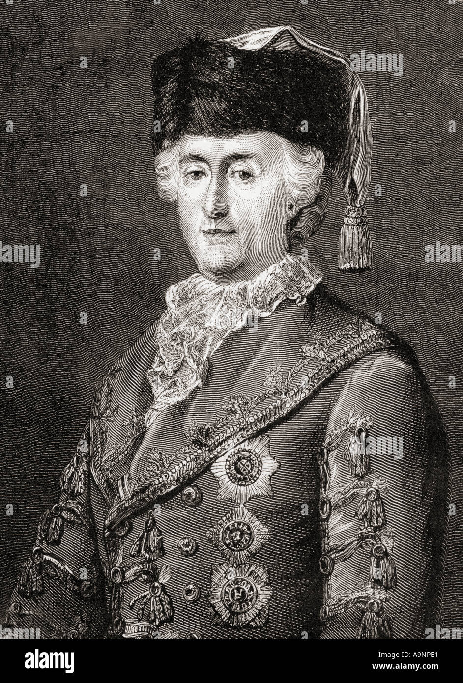 Katharina II., Katharina die Große, 1729 - 1796. Deutsche geboren Kaiserin von Russland Stockfoto