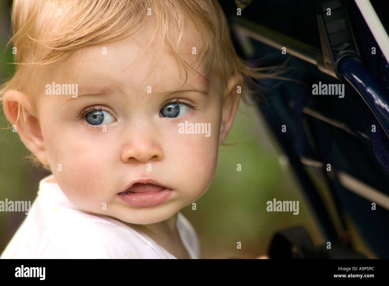 Nahaufnahme von Babymädchen Stockfoto