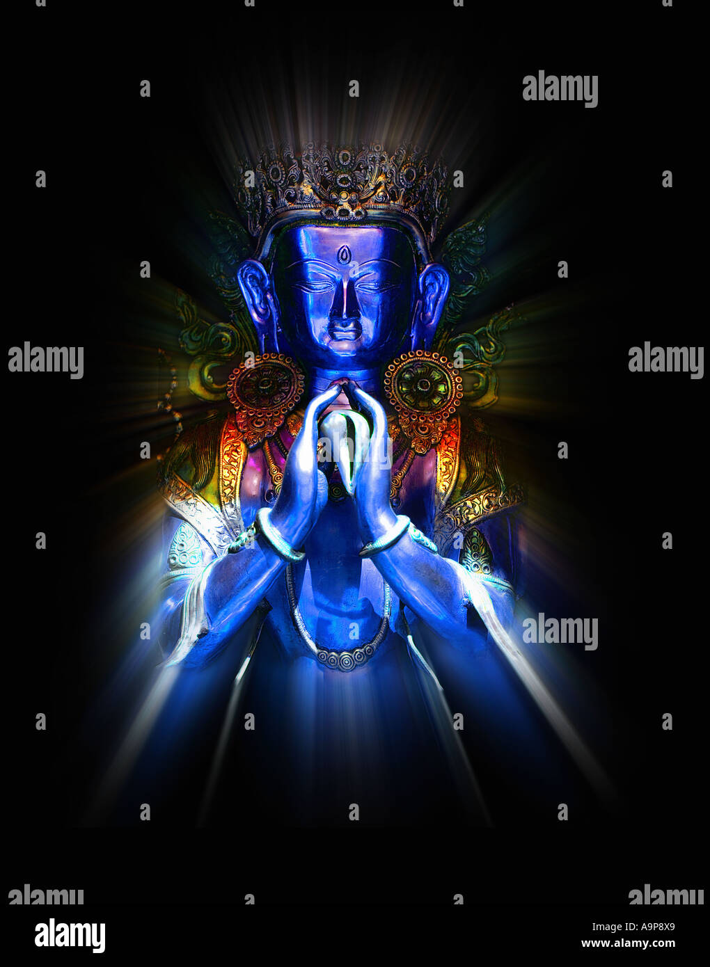 Tibetische Gottheit statue Stockfoto