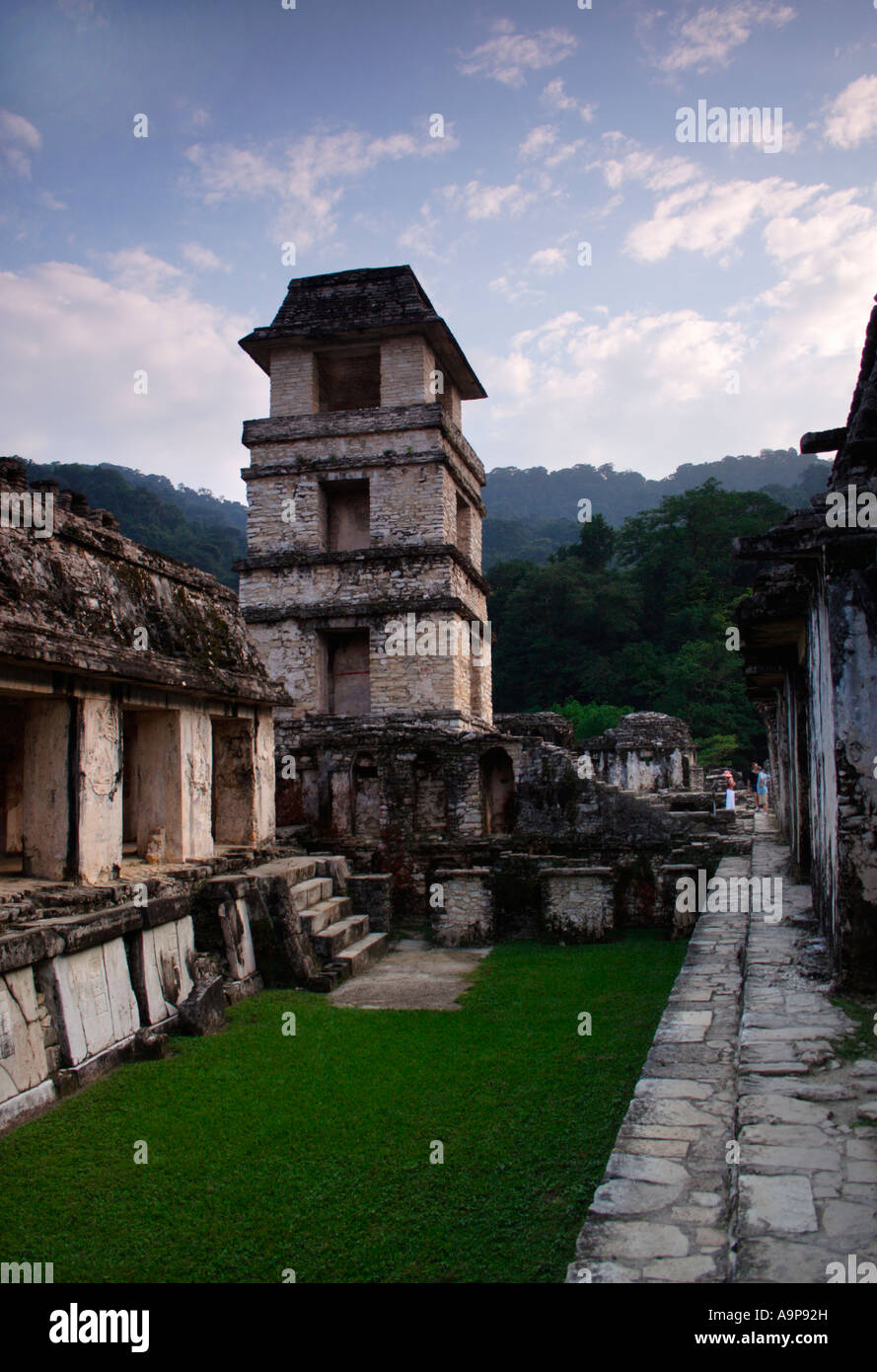 Maya-archäologische Ruinen, Palenque, Chiapas, Mexiko Stockfoto