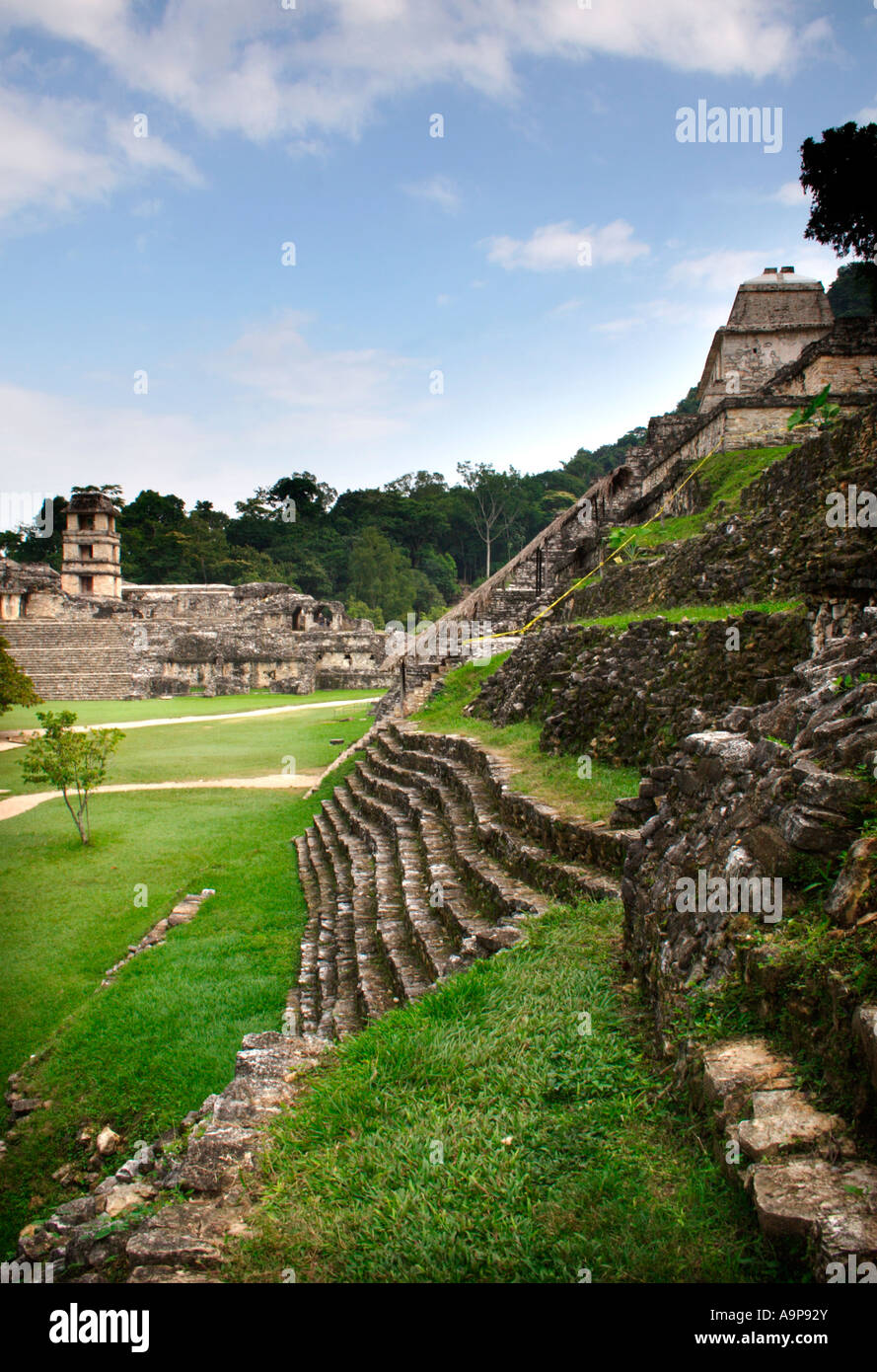 Palenque, archäologische Maya Ruine, Chiapas, Mexiko Stockfoto