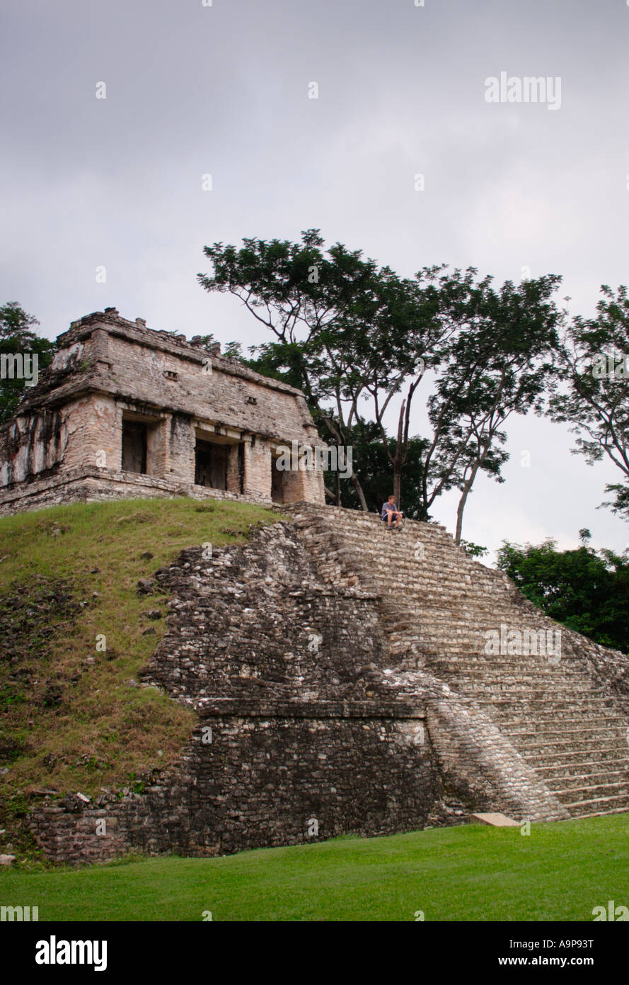 Palenque, Tempel des Grafen, archäologische Maya Ruine, Chiapas, Mexiko Stockfoto