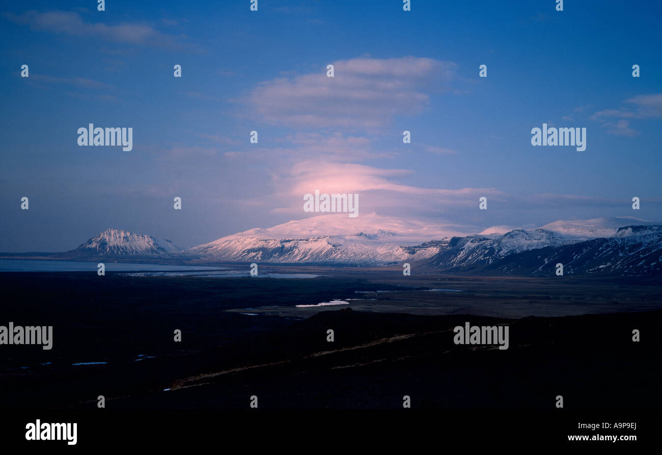 Der Gletscher Snaefellsjökull Stockfoto