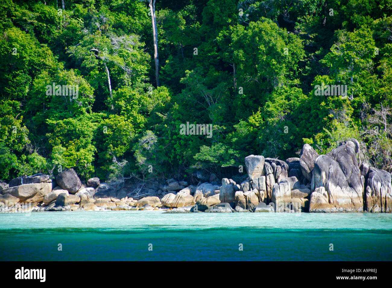 Andaman-See in der Nähe von Koh Butang und Ko Rawi, Thailand Stockfoto