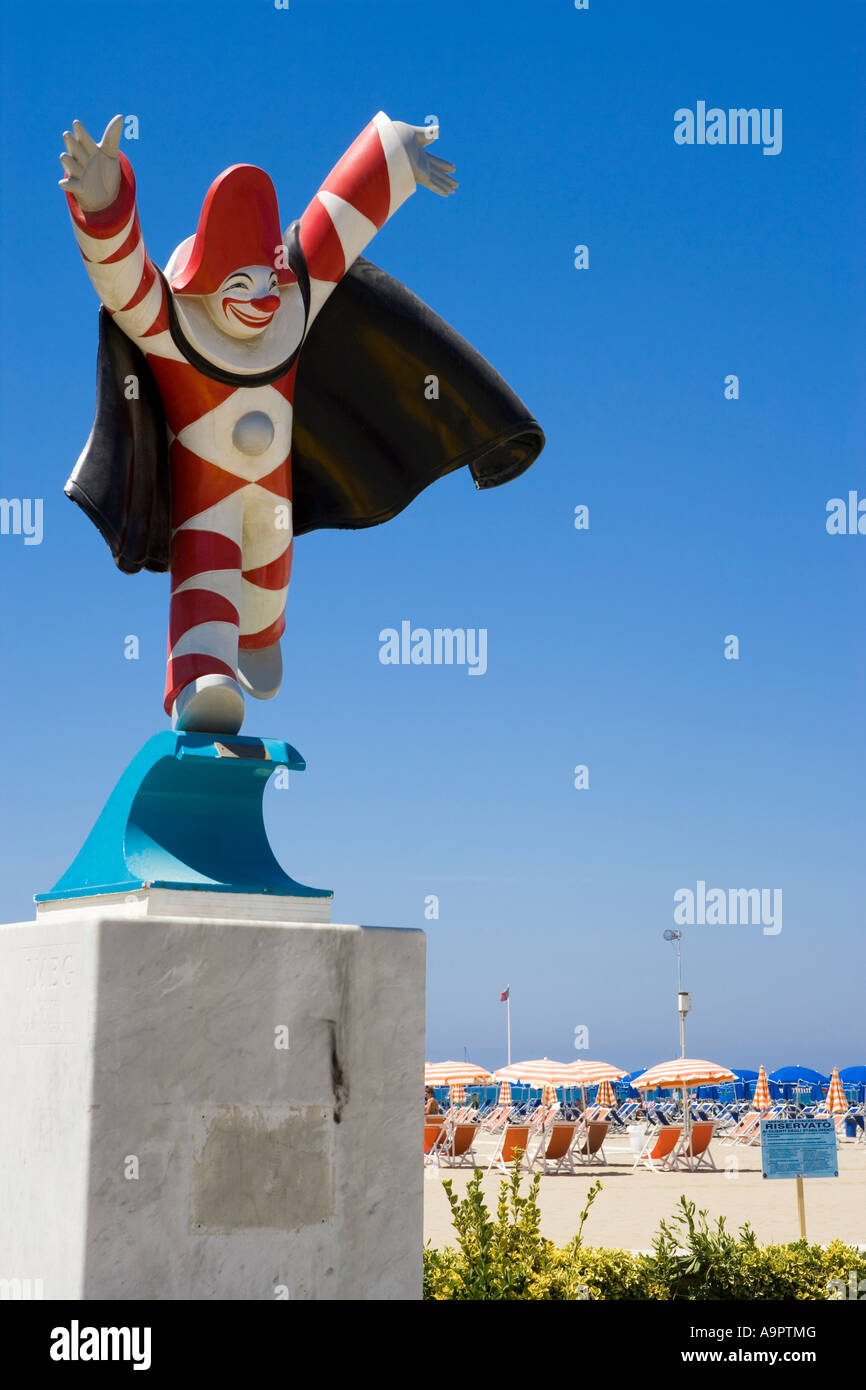 Karneval von Viareggio Figur Statue Toskana Küste Italien Stockfoto