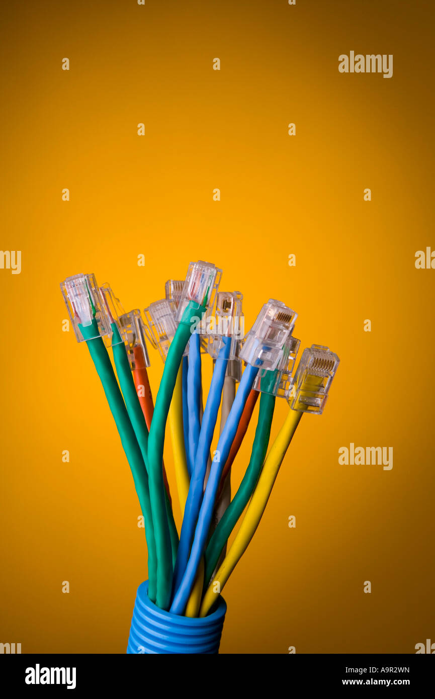 Netzwerk-Kabel Stockfoto