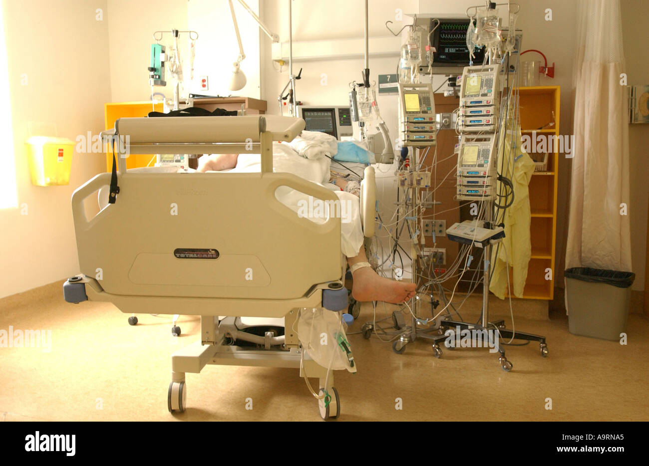 Krankenhausbett Stockfoto