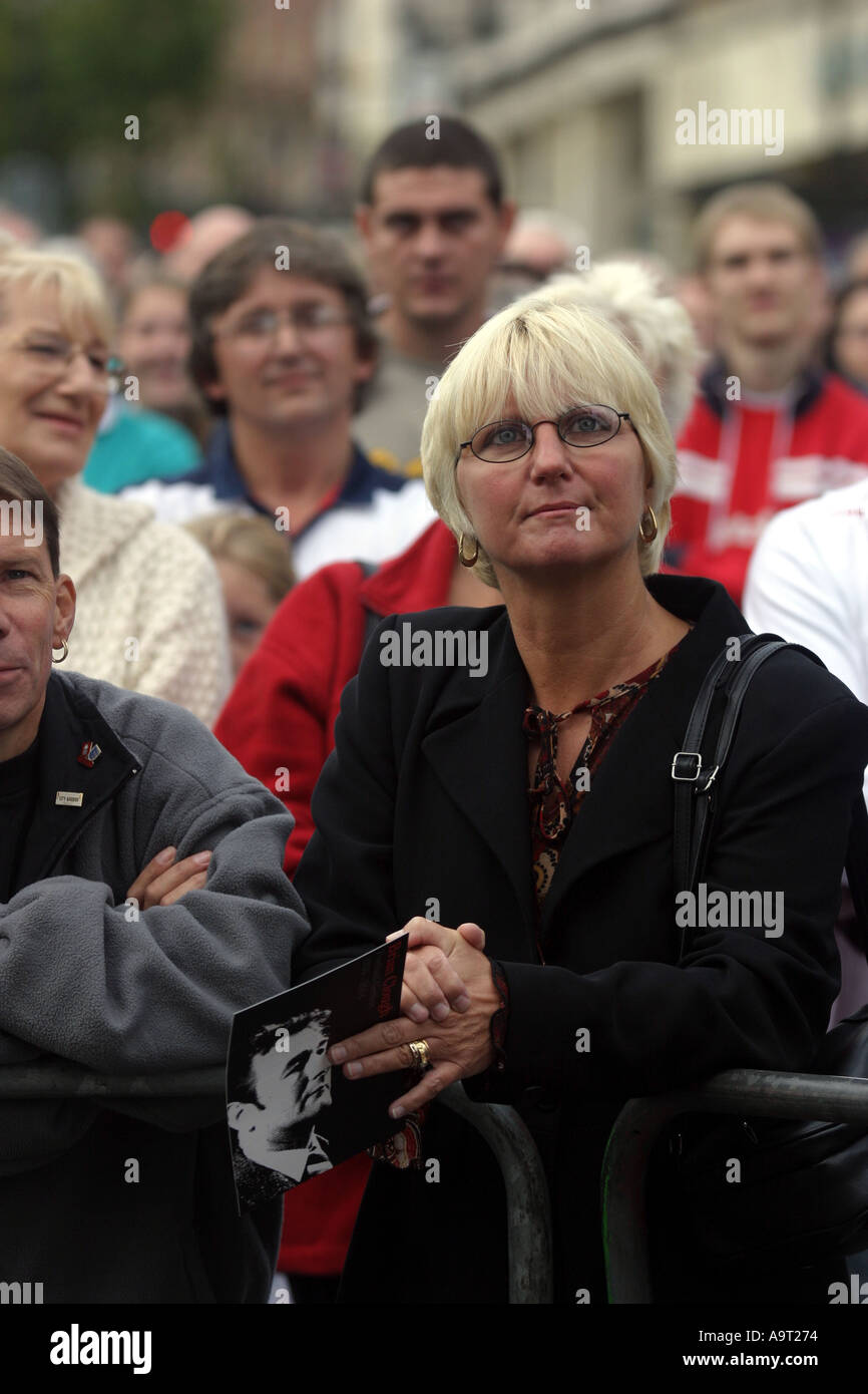 26. September 2004 Hommage an Brian Clough OBE hosted by Stadtrat Nottingham und Derby Stadtrat in Nottingham s Markt Stockfoto