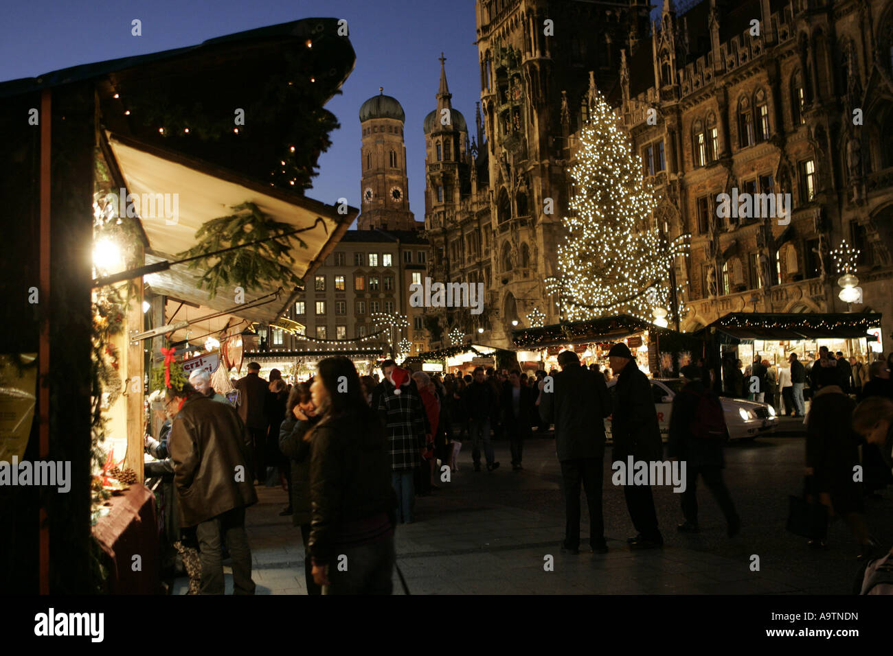 Weihnachten Markt, Marienplatz, München. Stockfoto