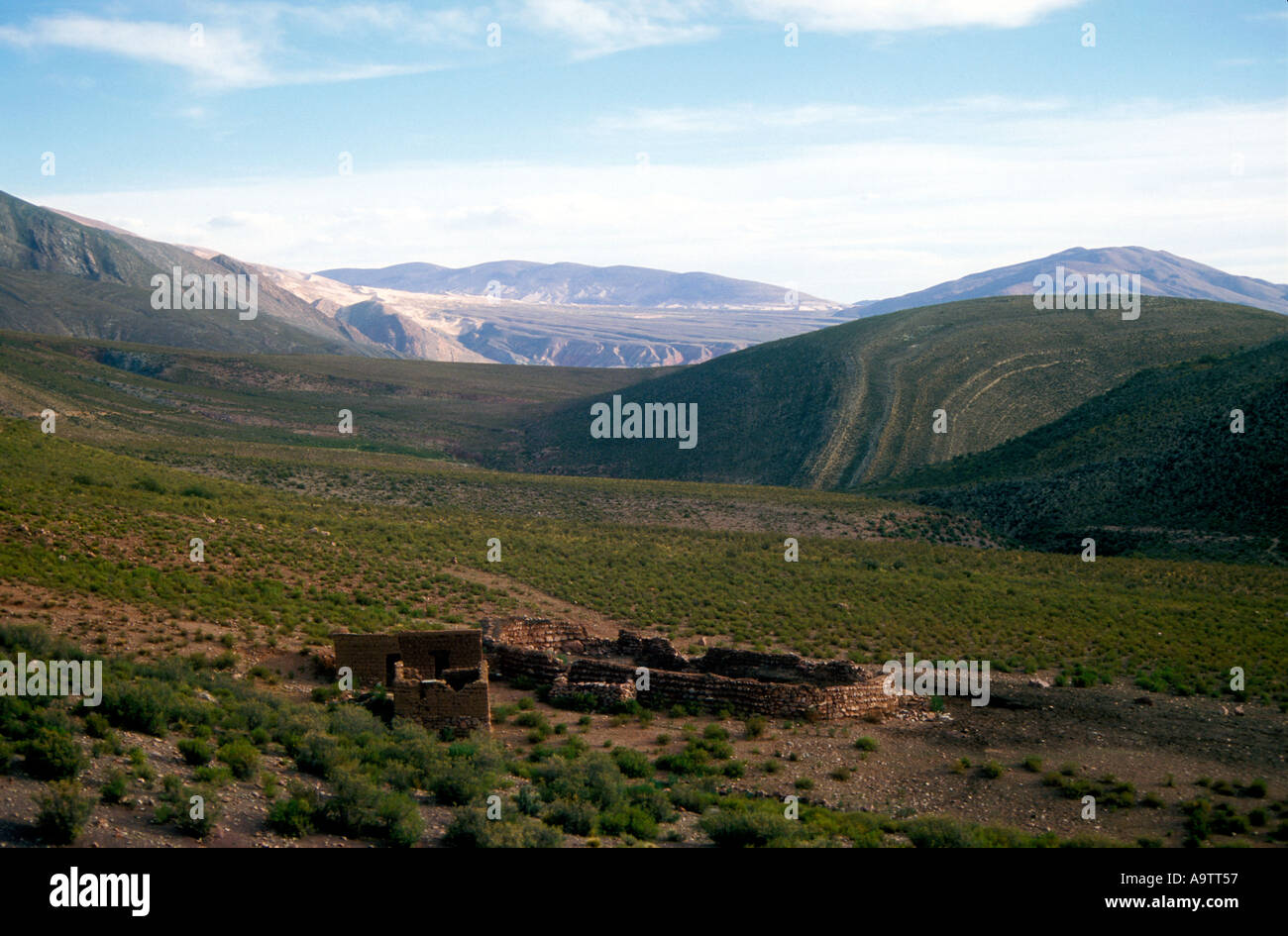 Steinigen Hof an der argentinischen Puna Stockfoto