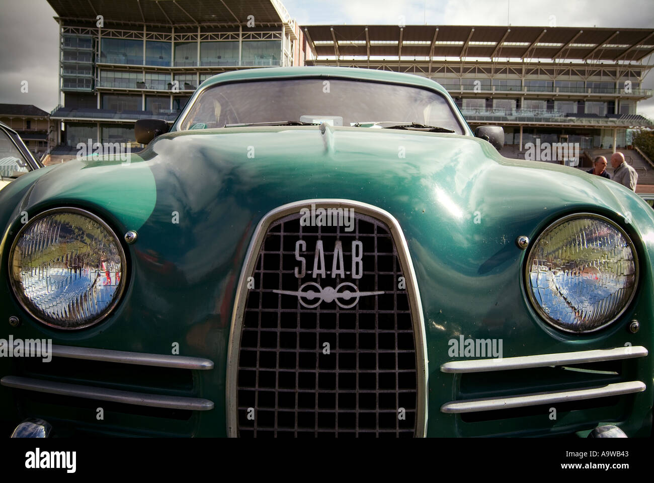 Saab Schweden schwedisches Auto Hersteller klassischer zwei Schlaganfall Flugzeug Stockfoto