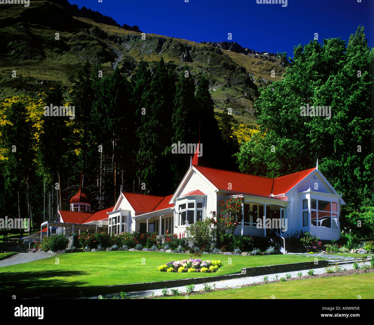 WALTER PEAK HIGH COUNTRY STATION LAKE WAKATIPU SÜDINSEL NEUSEELAND Stockfoto