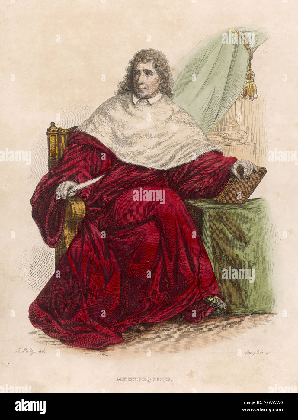Montesquieu 1689 1755 Stockfoto