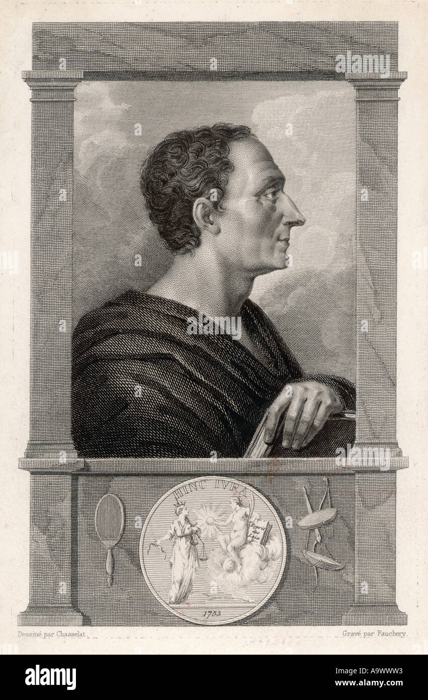 Montesquieu 1689 1755 Stockfoto