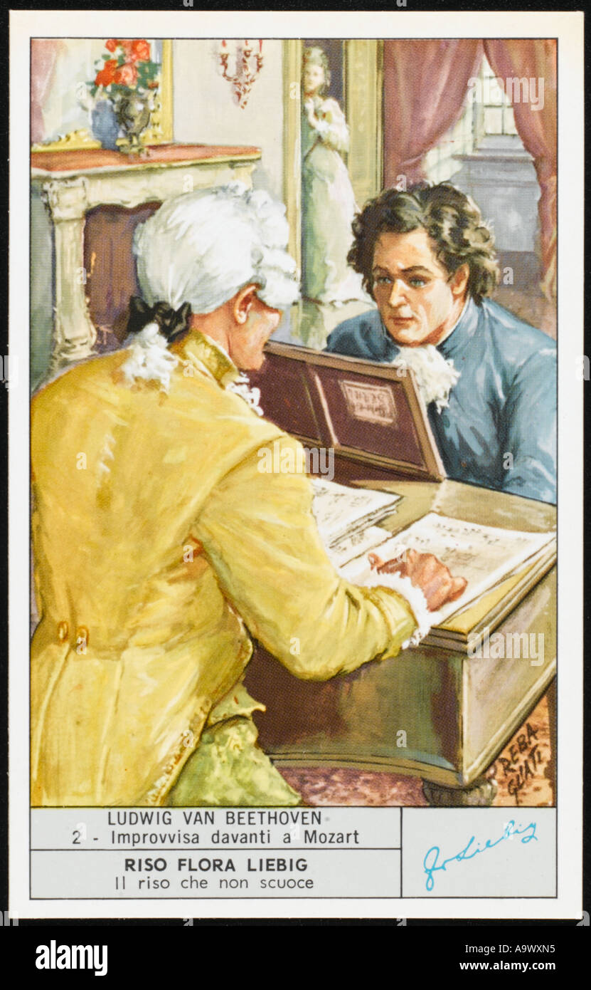 Beethoven Liebig Karte 2 Stockfoto
