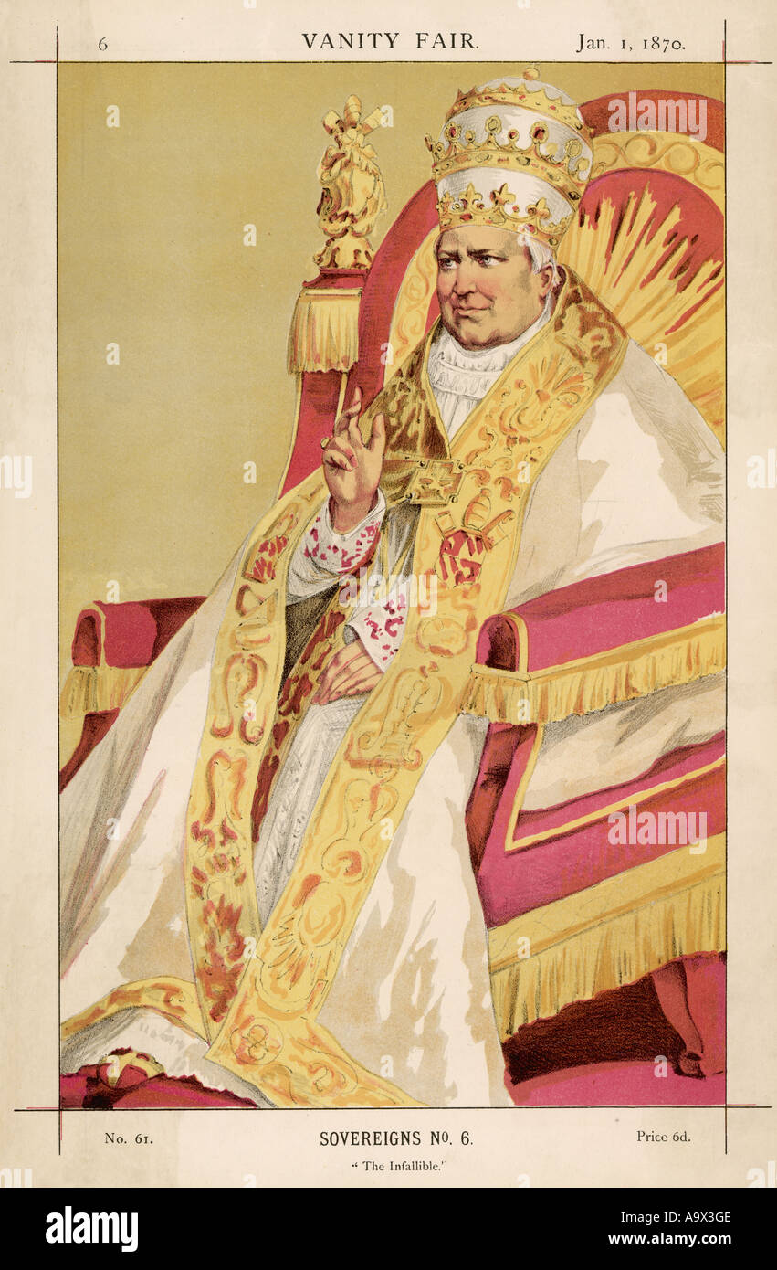 Papst Pius Ix Van.fair Stockfoto