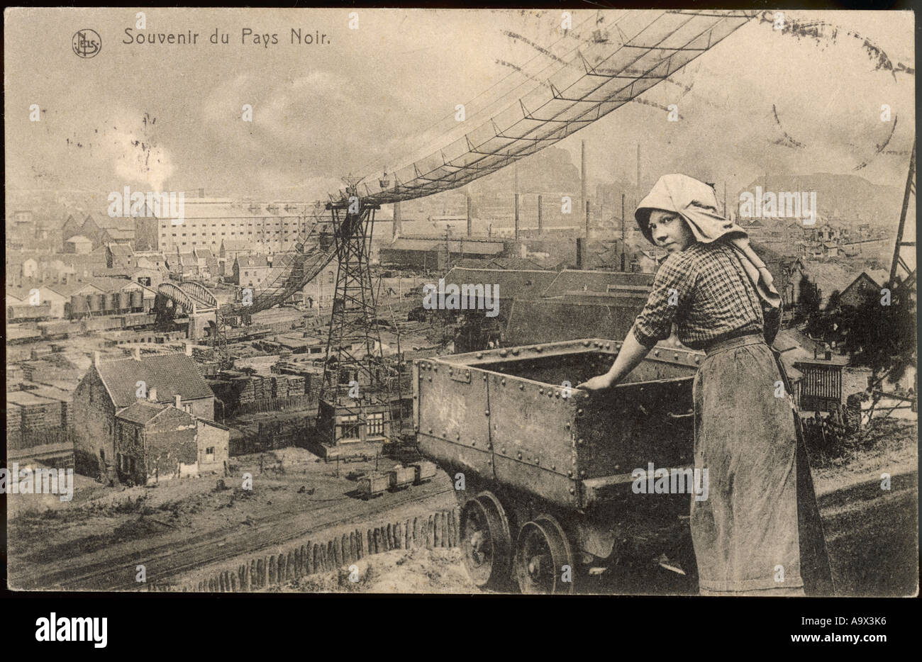 Frauen, die Kohle Stockfoto