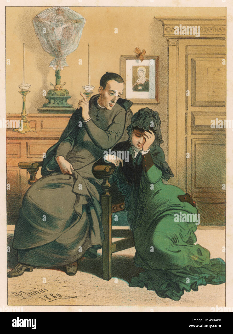 Aufgefordert, bereuen 1880 Stockfoto