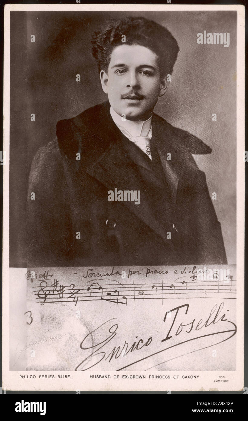 Enrico Toselli Postkarte Stockfoto
