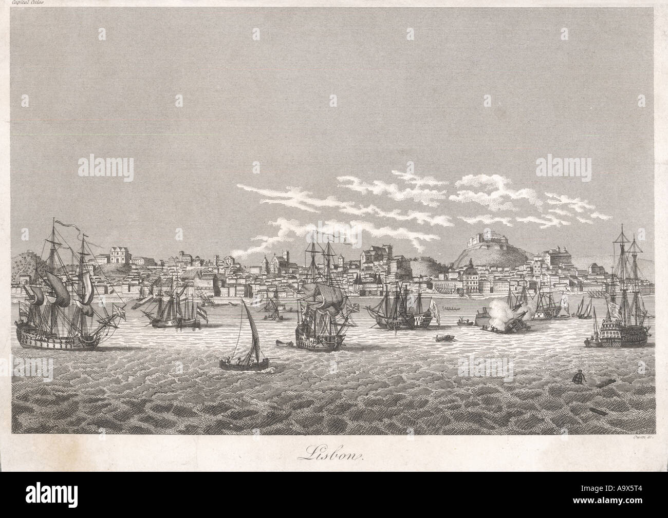 Lissabon Portugal 1809 Stockfoto
