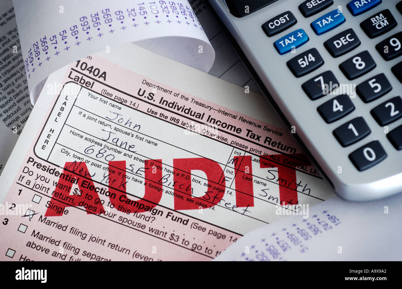 IRS Income Tax Audit Stockfoto