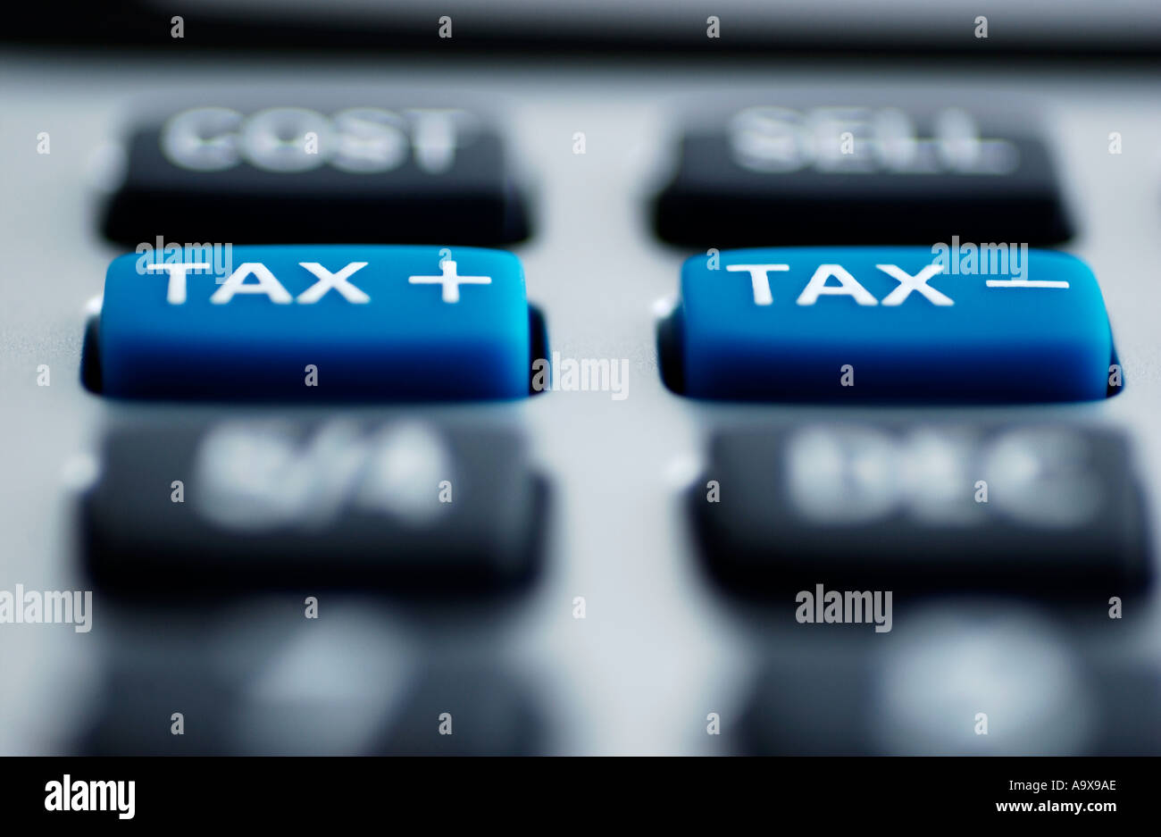 Steuer-Tasten am Rechner Stockfoto