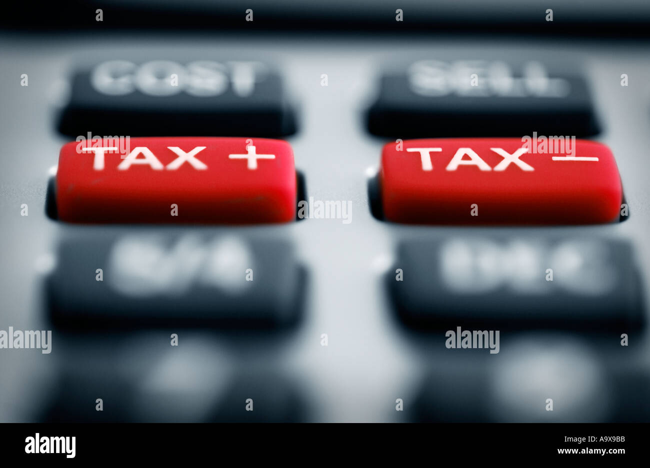 Steuer-Tasten am Rechner Stockfoto