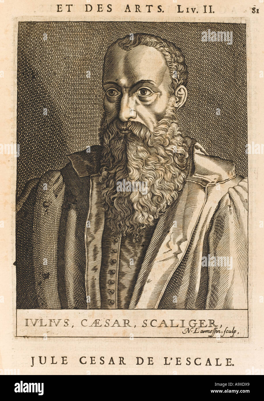 Giulio Cesare Scaliger Stockfoto