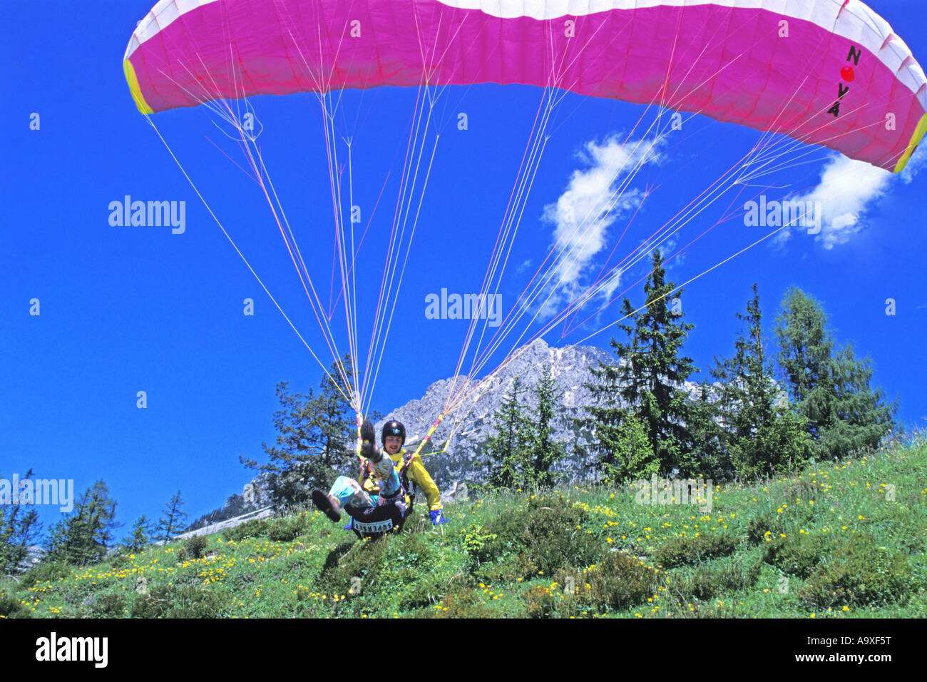 Paragliding Stockfoto